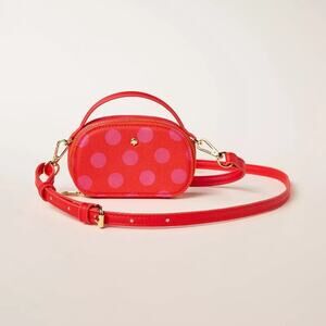 NWT Kate Spade X Target Pink Polka Dot Mini Crossbody‎ Bag Detachable Strap